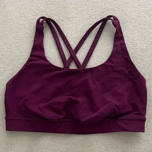 Lululemon Energy Sports Bra 8 Burgundy Purple